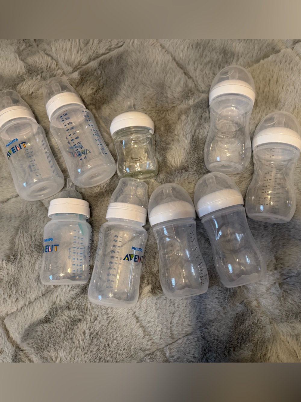 Philips Avent Clear Baby Bottles Pack - White Caps